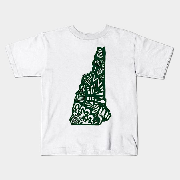 LeafyNewHampshire Kids T-Shirt by kk3lsyy